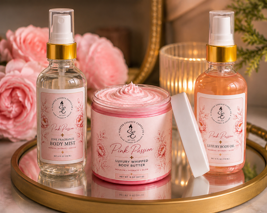 Pink Passion Luxury Body Care & Fragrance Set|Scented Essence - Scented Essence  